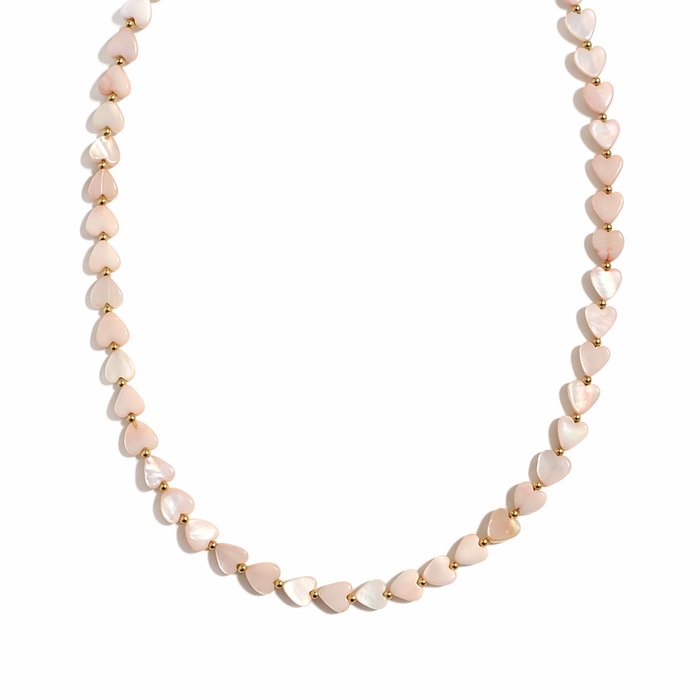 Sunlit Shore — Seashell & Gold Bead Necklace