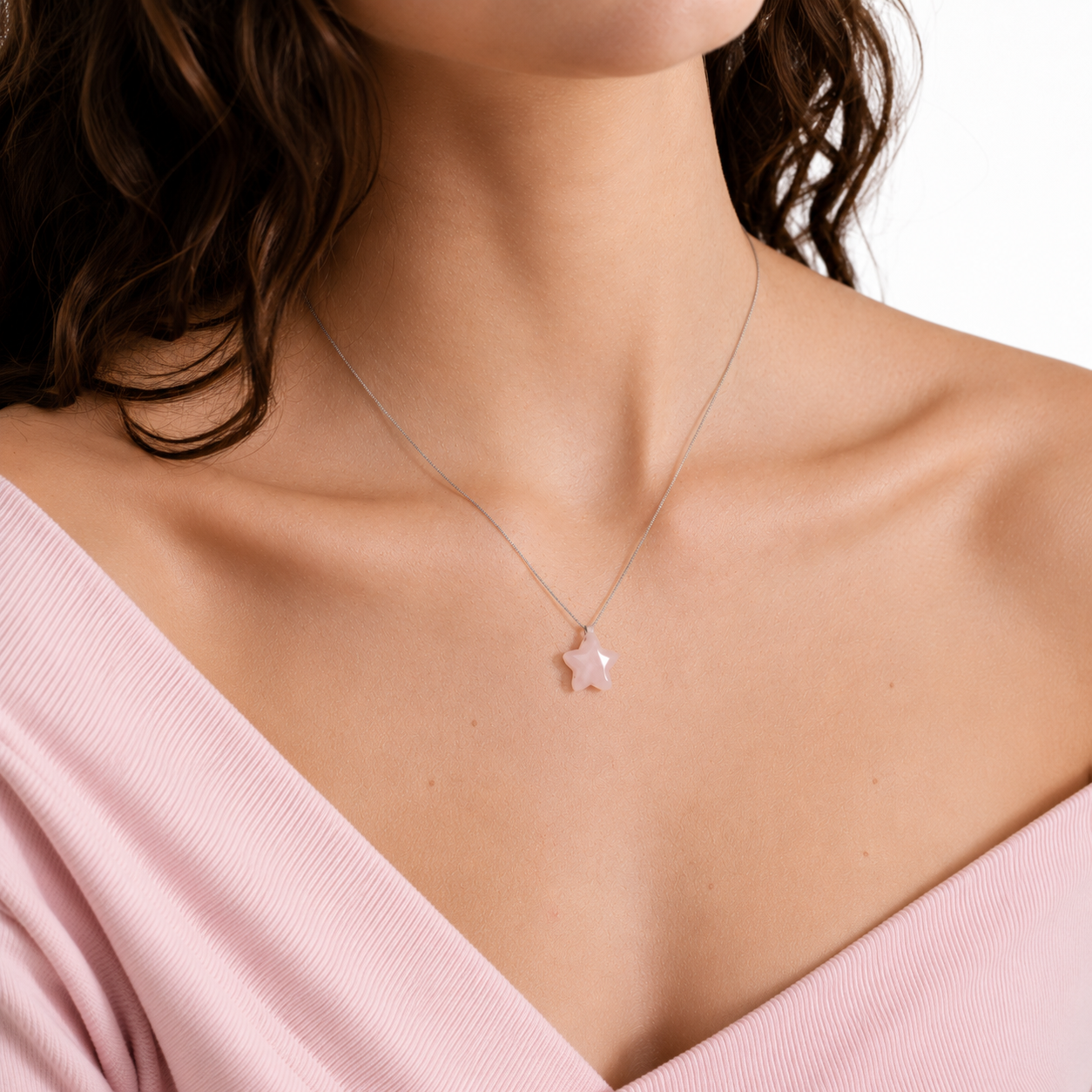 Heartlight — Star Rose Quartz Necklace