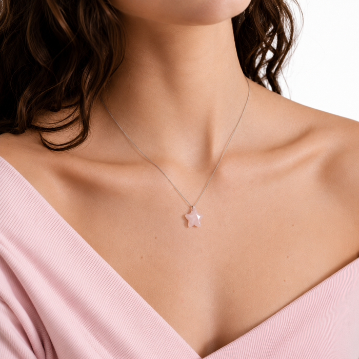 Heartlight – Rose Quartz Star Necklace