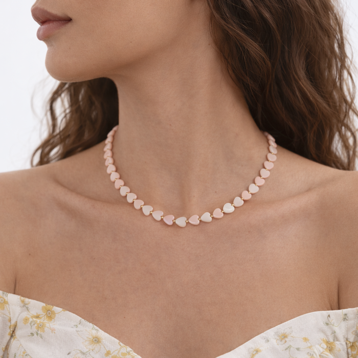 Sunlit Shore — Seashell & Gold Bead Necklace