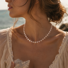 Sunlit Shore — Seashell & Gold Bead Necklace